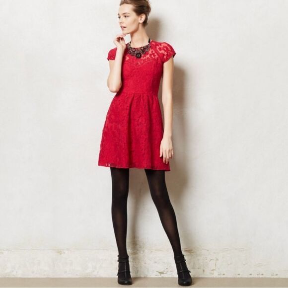 Anthropologie Dolce Vita Taisia Dress in Red - Picture 1 of 7